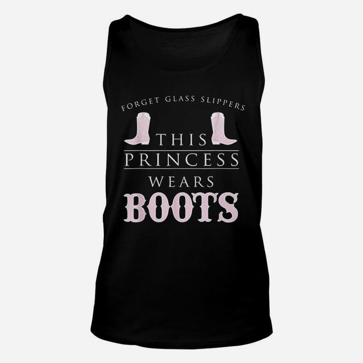 Forget Glass Slippers This Princess Wears Boots Unisex Tank Top