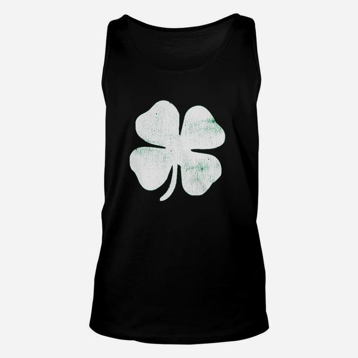 Four Leaf Clover Funny Saint Patricks Day Shamrock Lucky Irish Unisex Tank Top