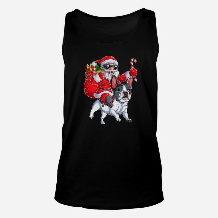 French Bulldog Christmas Shirt Santa Claus Woofmas Dog Boys Unisex Tank Top