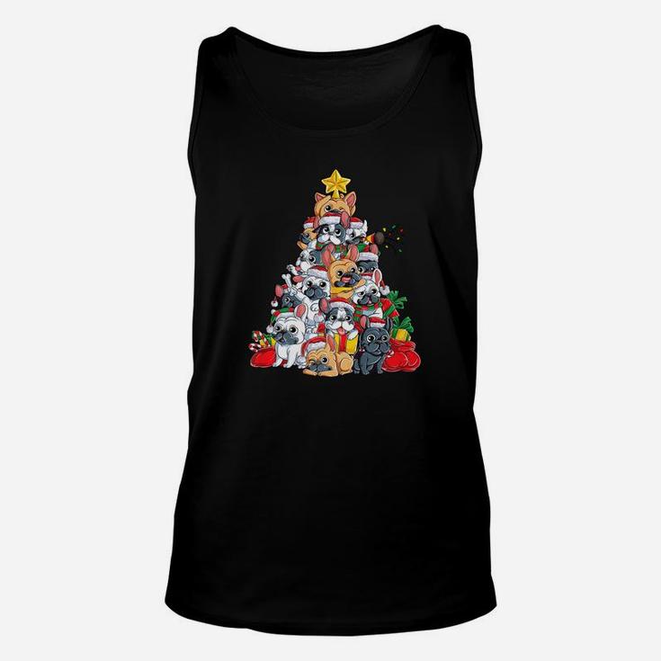 French Bulldog Christmas Shirt Xmas Tree Dog Boys Girls Gift Unisex Tank Top