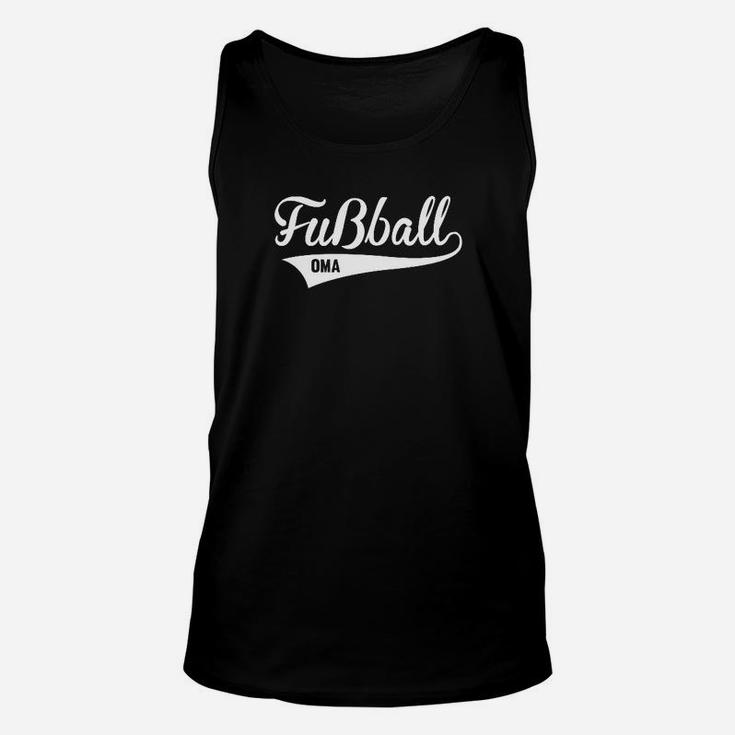 Fußball Oma Schwarzes Unisex TankTop, Sportshirt für Großmütter