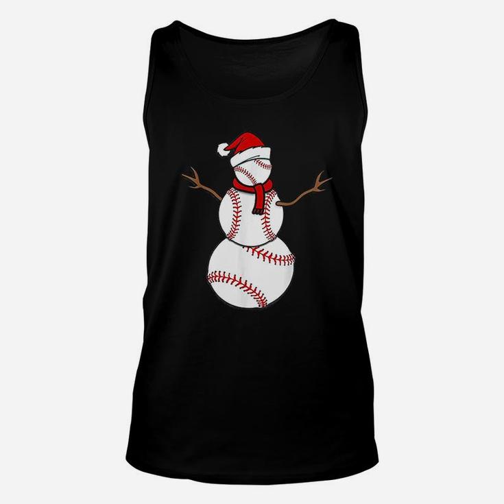 Funny Christmas Baseball Balls Santa Snowman Unisex Tank Top