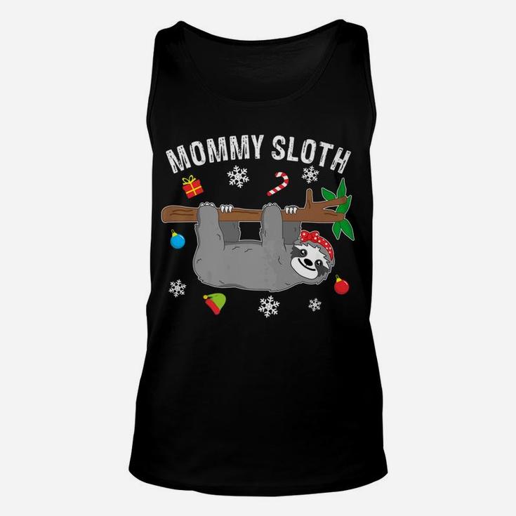 Funny Christmas Sloth Family Matching Mommy Gift Unisex Tank Top