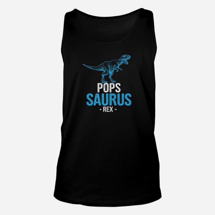 Funny Fathers Day Gift For Grandpa Pops Saurus Rex Premium Unisex Tank Top