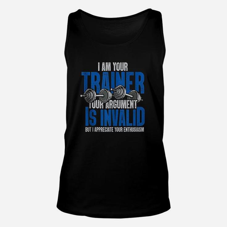 Funny Fitness Trainer Gift Workout Training Personal Trainer Unisex Tank Top