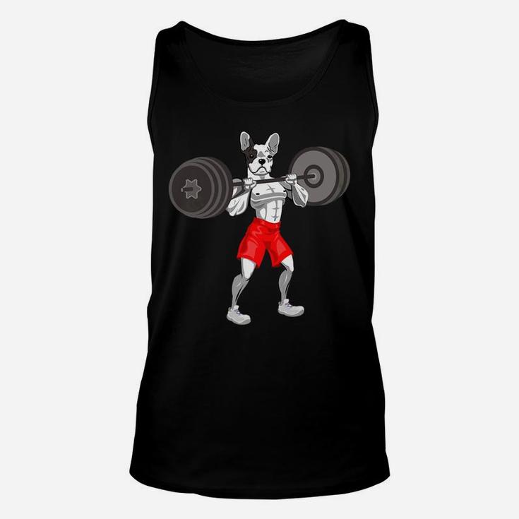 Funny French Bulldog Workout Frenchie Mom Dad Gift Unisex Tank Top