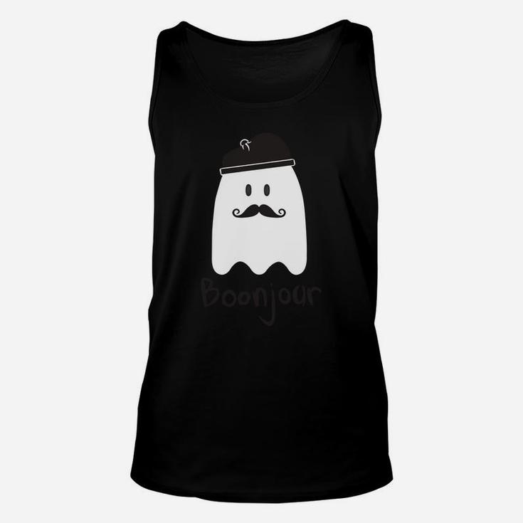 Funny French Teacher Halloween Bonjour Ghost Shirts Unisex Tank Top