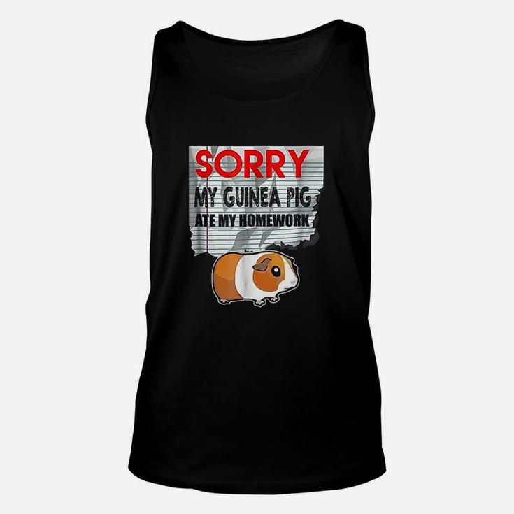 Funny Guinea Pig Ate Homework Student Back To School Unisex Tank Top