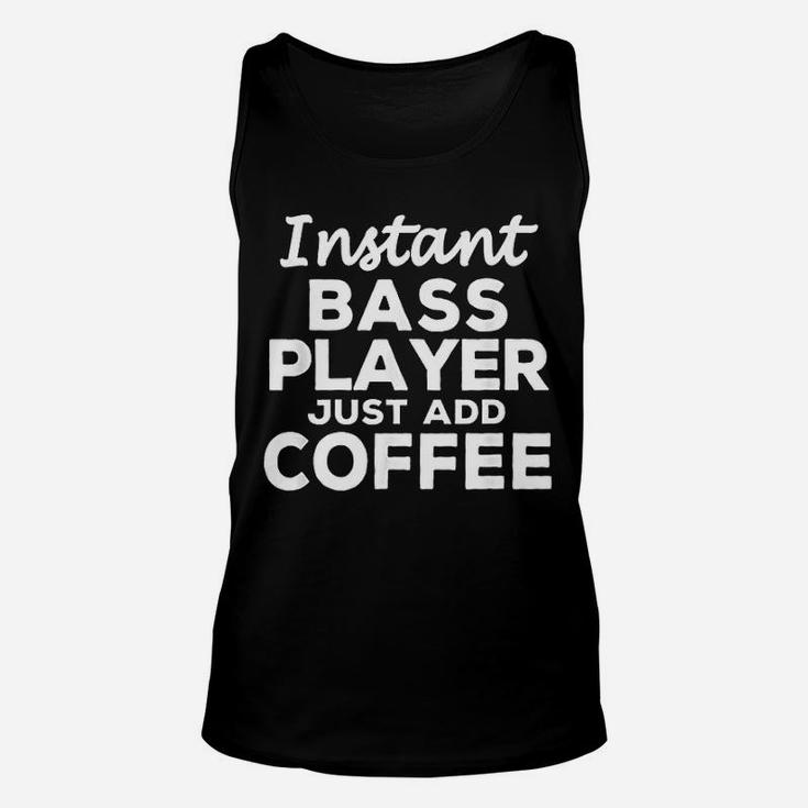Funny Guitar Bass Players Gift For Coffee Lovers Unisex Tank Top