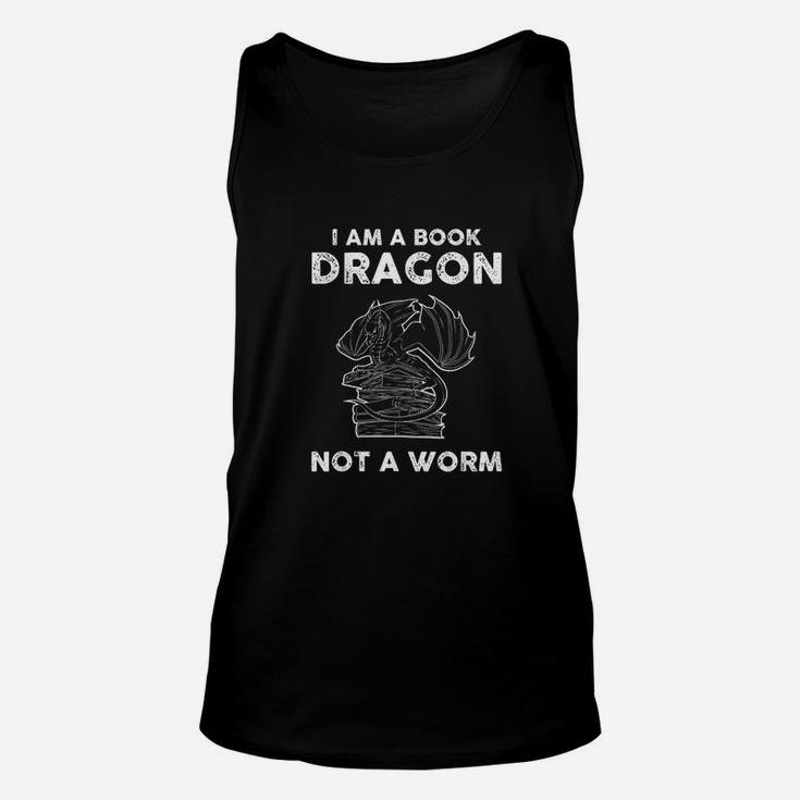 Funny I Am A Book Dragon Book Lover For Book Nerds Unisex Tank Top