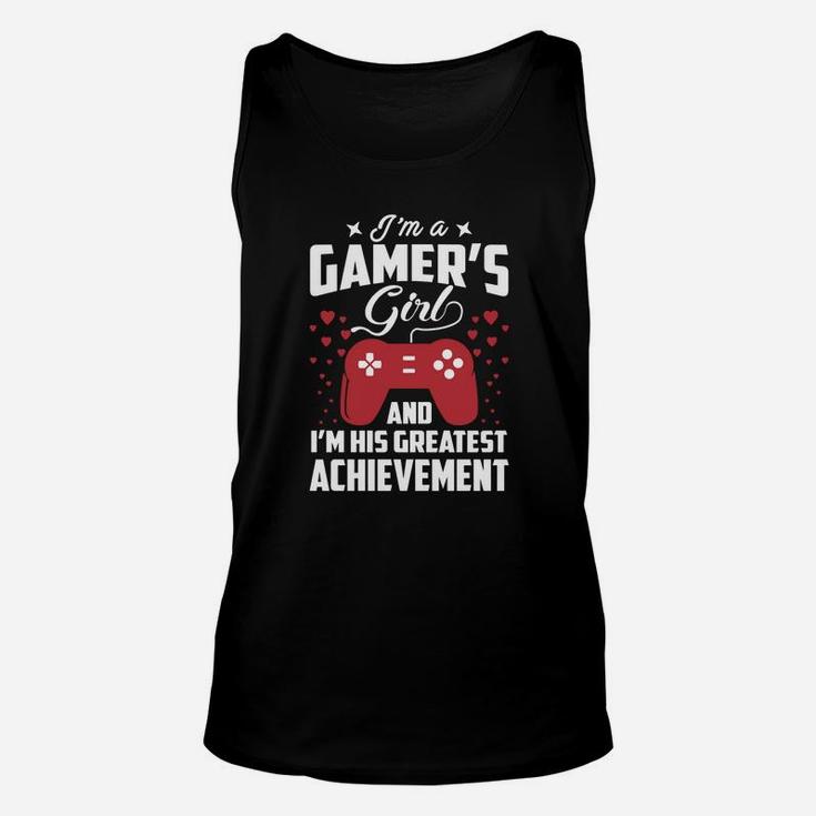 Funny I'm A Gamer Girl Shirt I Love My Gamer Boyfriend Unisex Tank Top