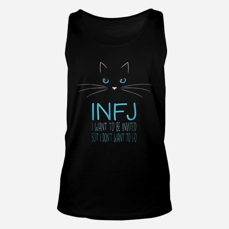 Funny Infj Cat Lover Introvert Me Time Cat Lady Unisex Tank Top