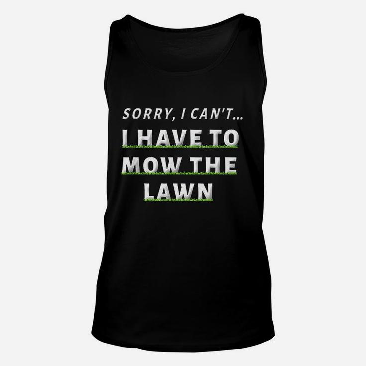 Funny Lawn Mowing Grass Cutting Mower Dad Father Gifts Unisex Tank Top