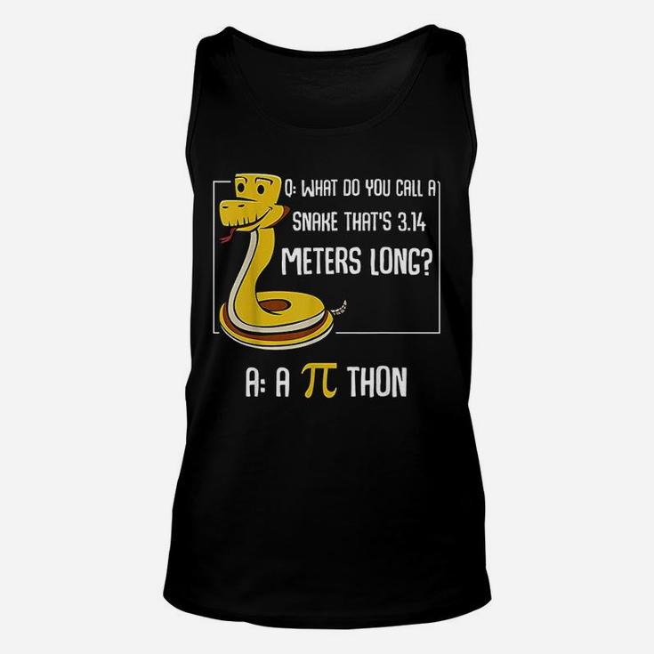 Funny Math Lover Number Pi Thon Snake Calculating Unisex Tank Top