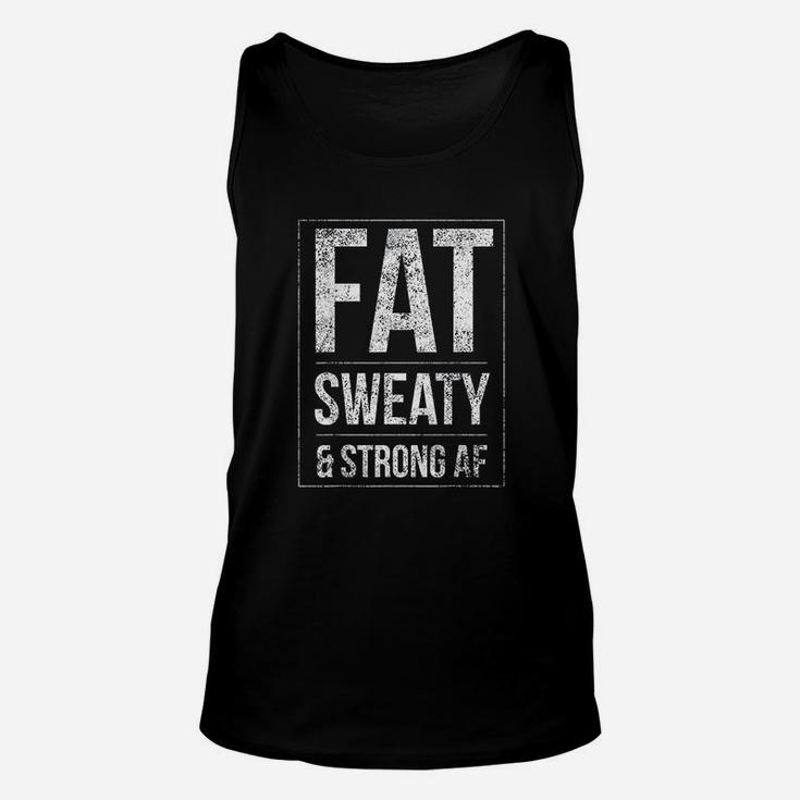 Funny Powerlifter Fat Strongman Powerlifting Strong And Heavy Unisex Tank Top