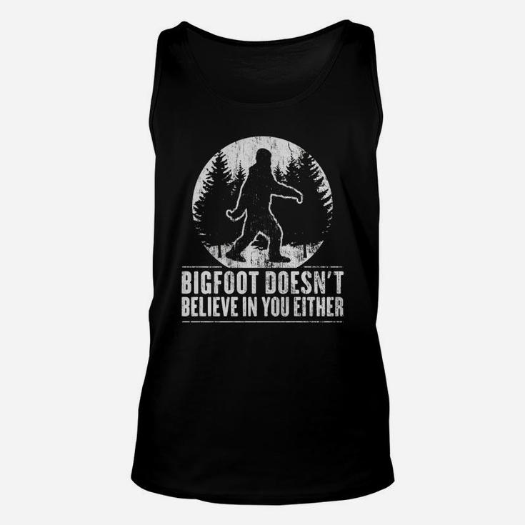 Funny Bigfoot T-Shirt – "Bigfoot Doesn’t Believe In You Either" Humor Graphic Tee For Men & Women - View #2