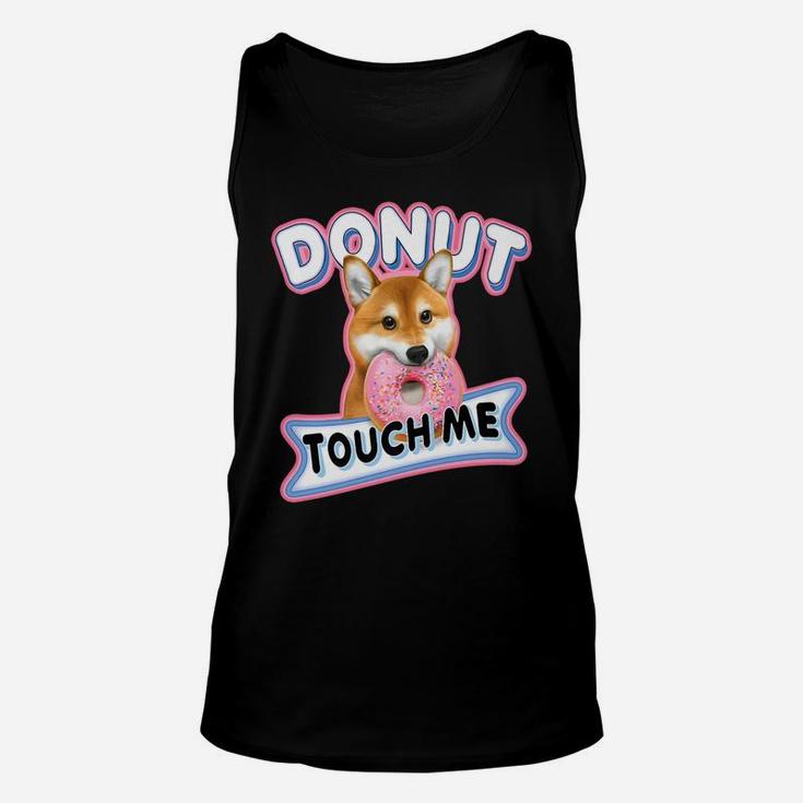 Funny Shiba Inu Dog Donut Touch Me Doge Unisex Tank Top