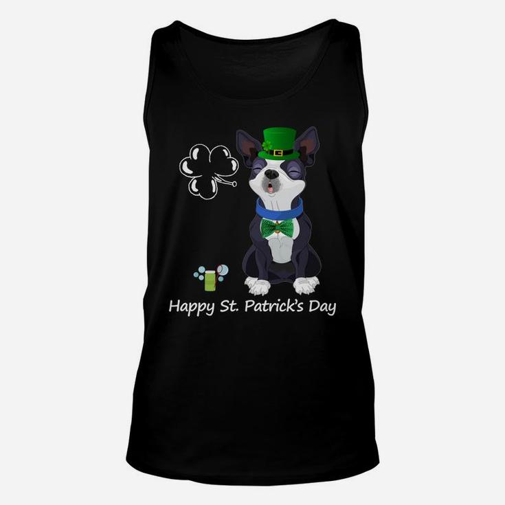 Funny St Patrick Boston Terrier For Dogs Lovers Owner Unisex Tank Top