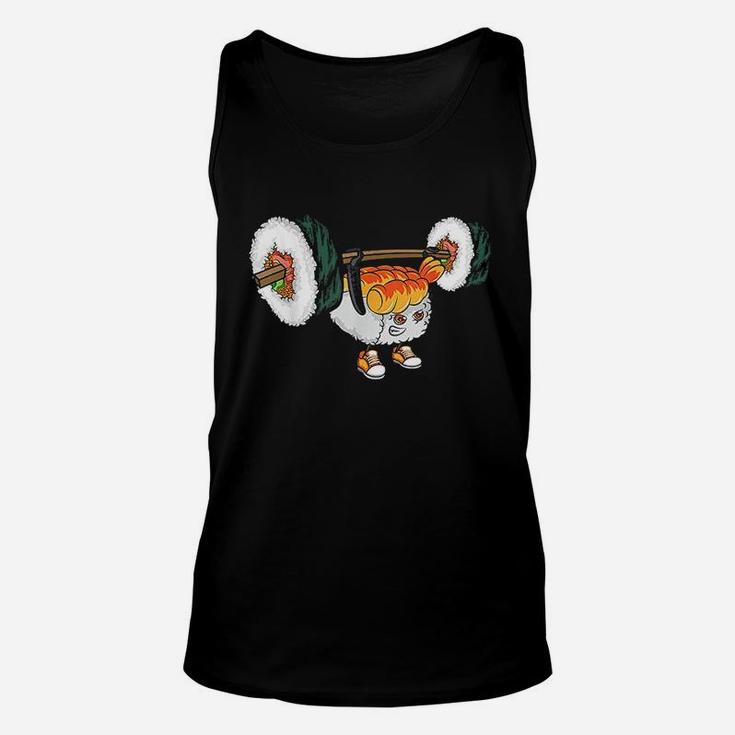 Funny Sushi Weight Lifting Japanese Food Gym Cute Gift Unisex Tank Top