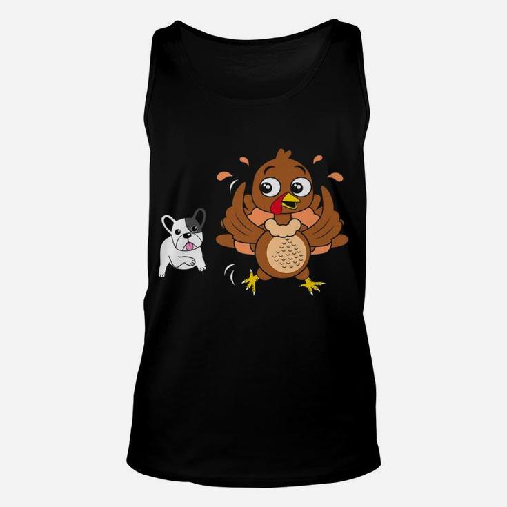 Funny Thanksgiving For French Bulldog Lovers Unisex Tank Top