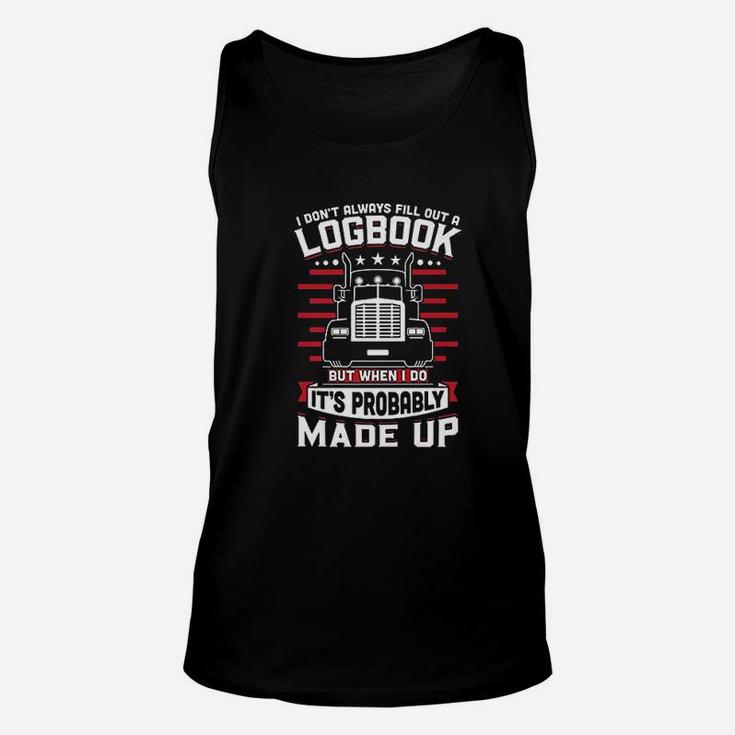 Funny Trucker Logbook Truck Driving Gift Tractor Trailer Unisex Tank Top