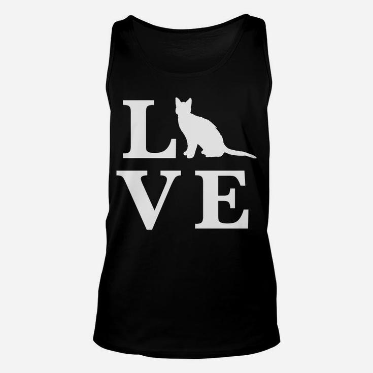 Funny Valentines Day I Love Cats Kitty Cat Lover Unisex Tank Top