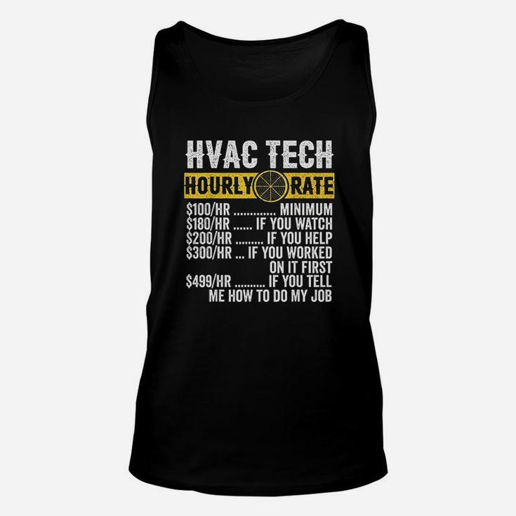 Funny Vintage Hvac Technician Hourly Rate Unisex Tank Top