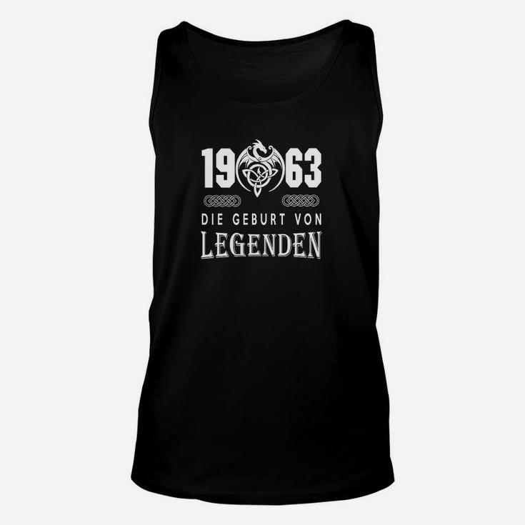 Geburt von Legenden 1963 Unisex TankTop, Jubiläums-Schwarzes Tee