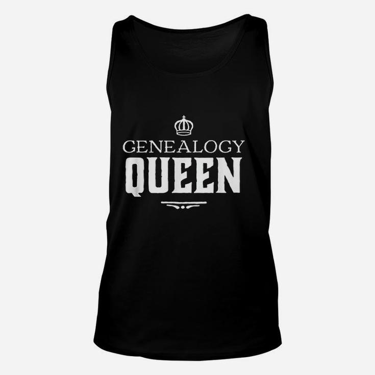 Genealogy Queen Family Genealogist Research Ancestry Unisex Tank Top