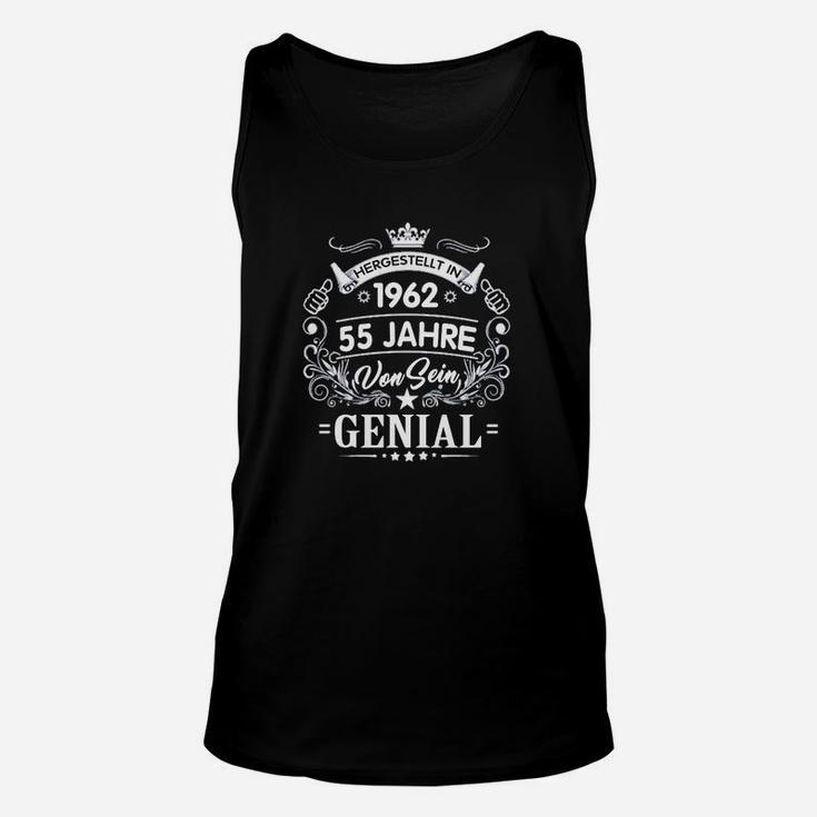 Genial seit 1962 Unisex TankTop, Schwarz - Perfekt für 55. Jubiläum