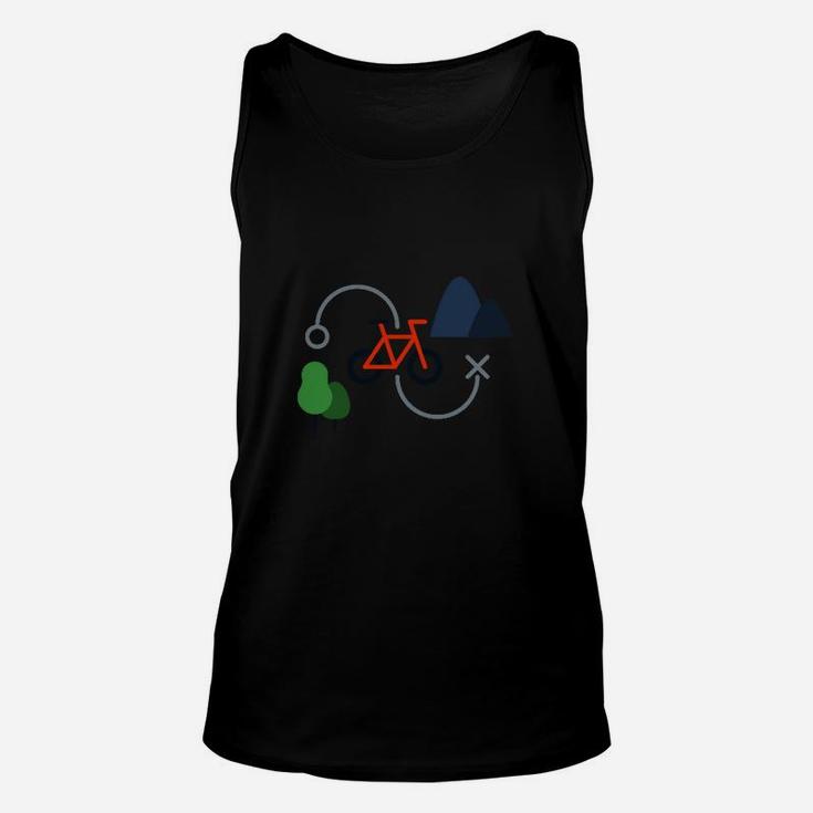 Geometrie-Liebhaber Unisex TankTop, Schwarzes mit Minimalistischem Design