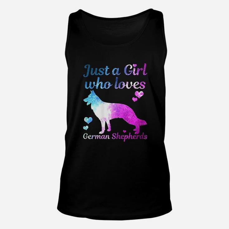 German Shepherd Dog Just A Girl Who Loves Dogs Funny Gift Unisex Tank Top