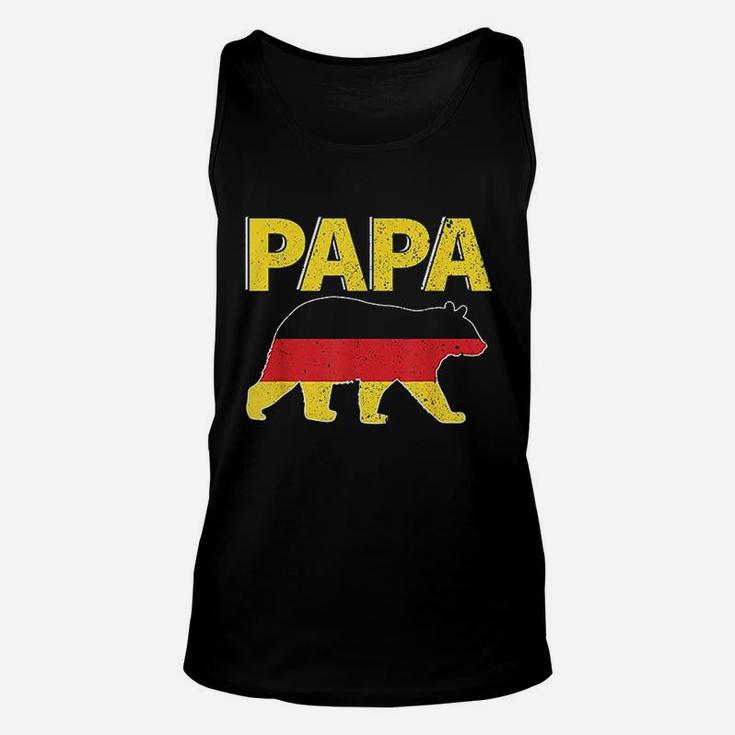 Germany Flag Papa Bear German Dad Fathes Day Unisex Tank Top
