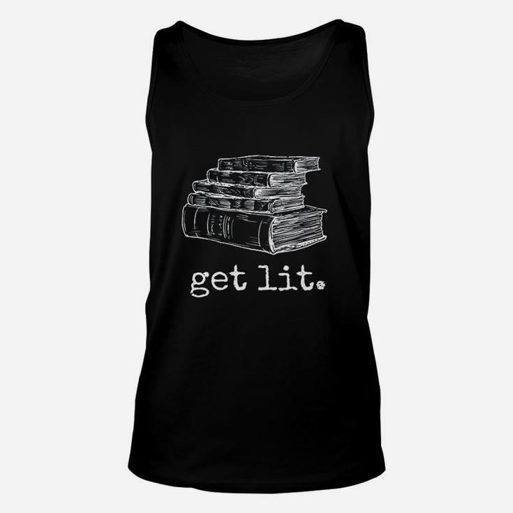 Get Lit With Books Funny Meme Unisex Tank Top