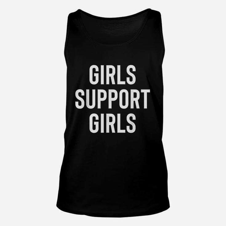 Girls Support Girls Strong Female Power Empowering Quote Unisex Tank Top
