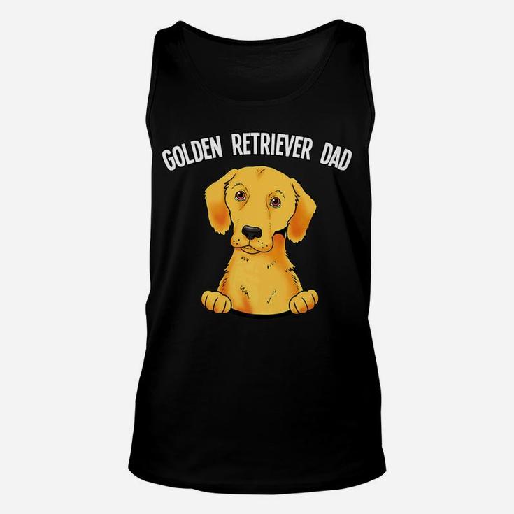 Golden Retriever Dad Gif Cute Golden Dog Lover Tee Unisex Tank Top