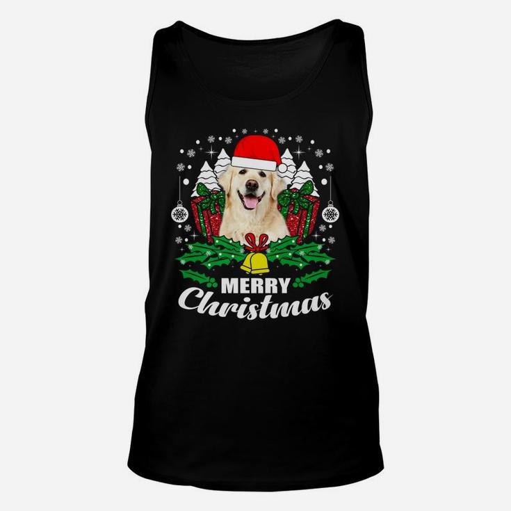 Golden Retriever Merry Christmas Dog Lover Gift Unisex Tank Top