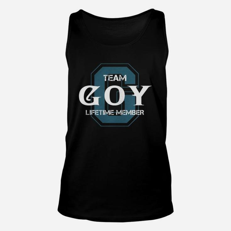 Goy Shirts - Team Goy Lifetime Member Name Shirts Unisex Tank Top