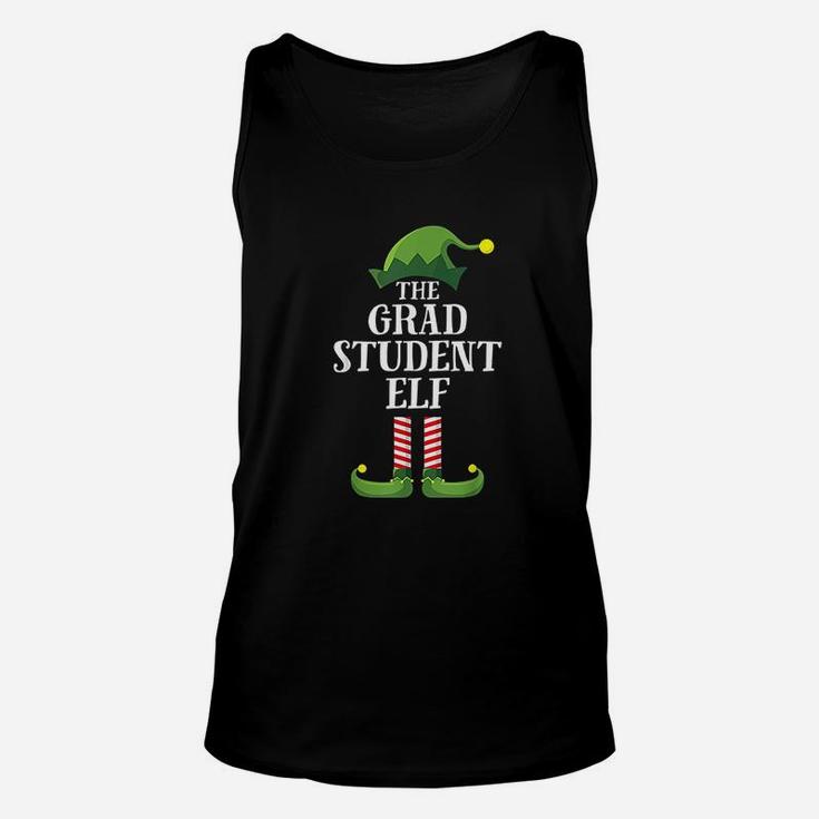 Grad Student Elf Matching Family Group Christmas Party Pj Unisex Tank Top