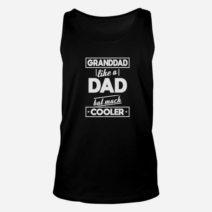 Granddad Like A Dad But Much Cooler Grandpa Fathers Day Premium Unisex Tank Top