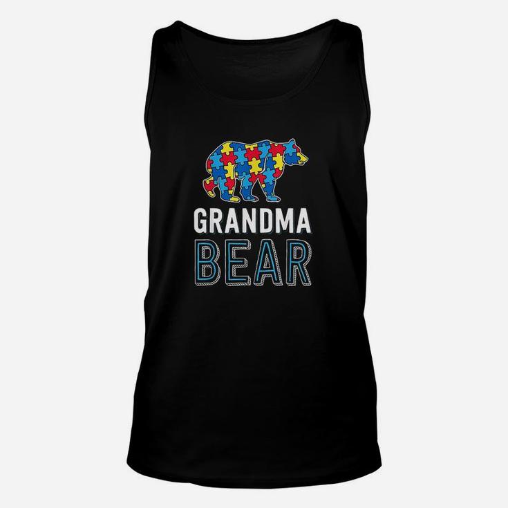 Grandma Bear World Autism Awareness Day Family Unisex Tank Top