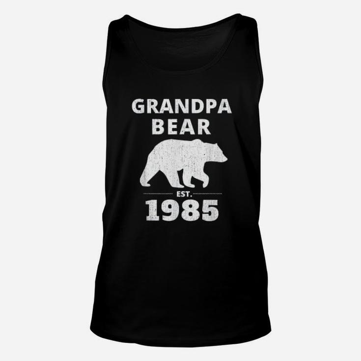 Grandpa Bear Est 1985 Vintage Bear Unisex Tank Top