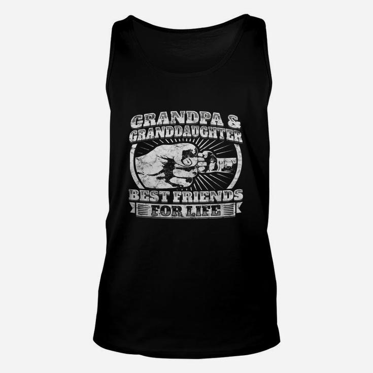 Grandpa Granddaughter Gift Family Shirt Grandad Fist Bump Unisex Tank Top