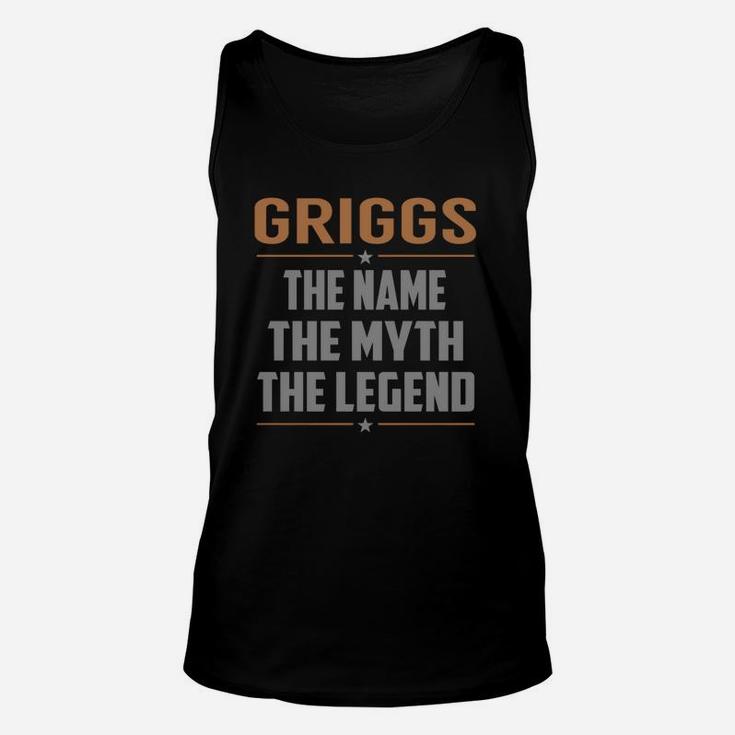 Griggs The Name The Myth The Legend Name Shirts Unisex Tank Top
