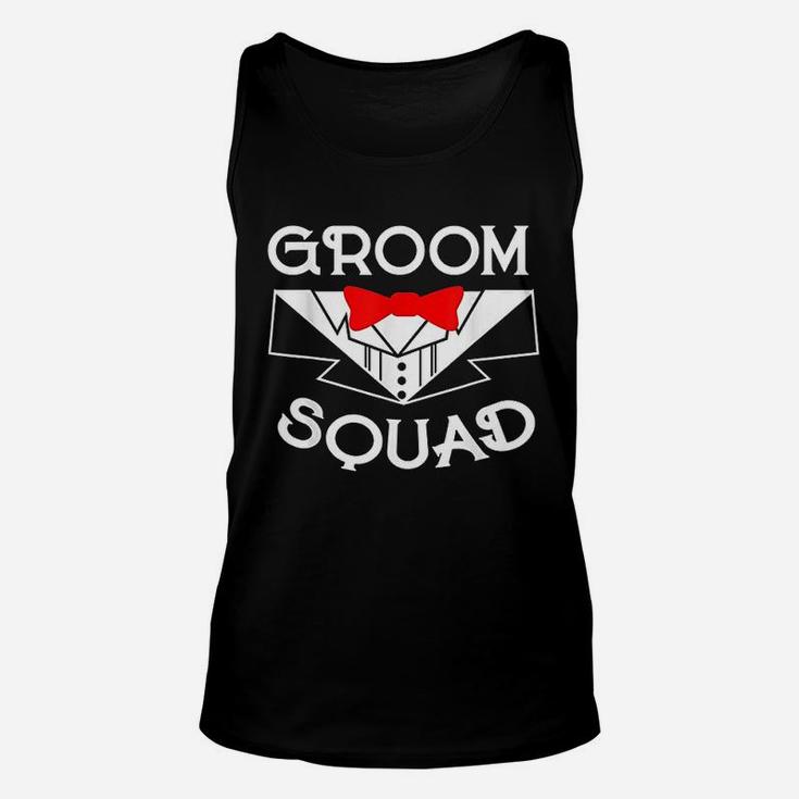 Groom Squad Bachelor Party Groomsmen Tuxedo Unisex Tank Top