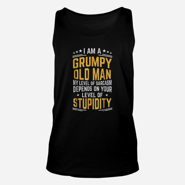 Grumpy Old Man Fathers Day, dad birthday gifts Unisex Tank Top