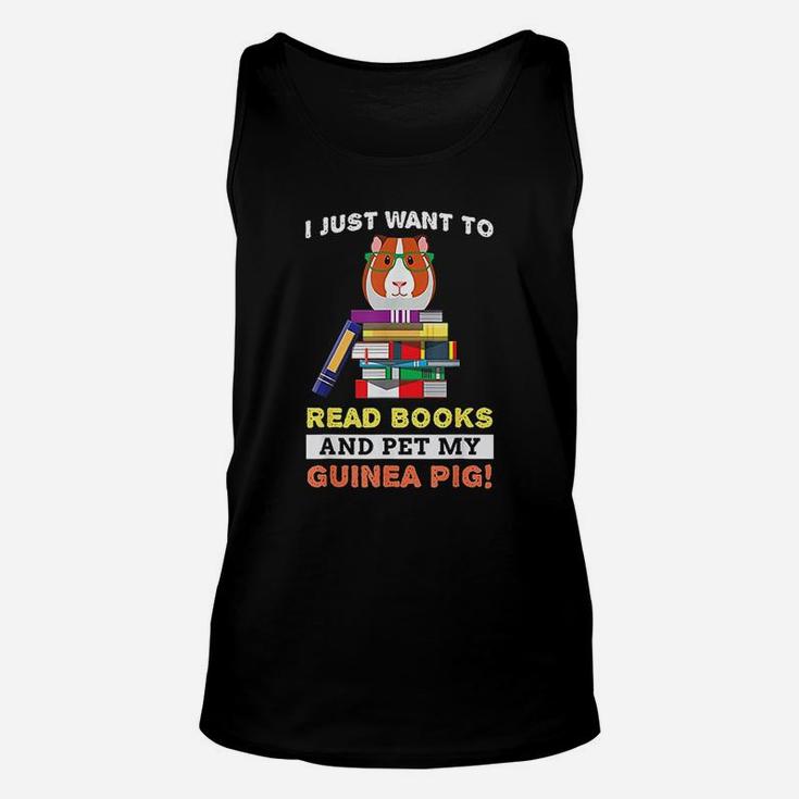 Guinea Pigs Read Book Funny Cute Guinea Pig Owner Lover Unisex Tank Top