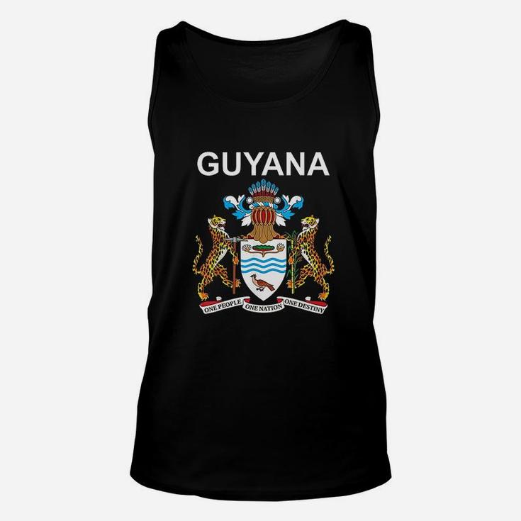 Guyana National Coat Of Arms Crest Emblem Unisex Tank Top