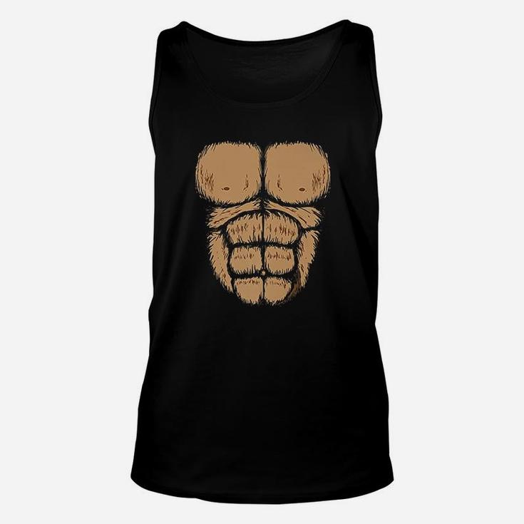 Halloween Gorilla Chest Costume Funny Monkey Gift Unisex Tank Top