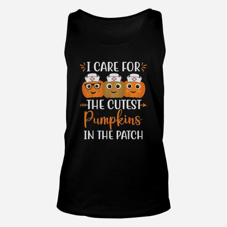 Halloween Nurse I Care For The Cutest Pumpkins In The Patch Unisex Tank Top